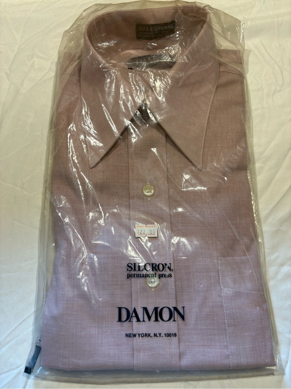 Damon Men's Long-Sleeve Dress Shirt in Dusty Pink